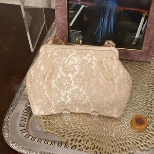 MCM Lace Evening Bag W Kiss Closure